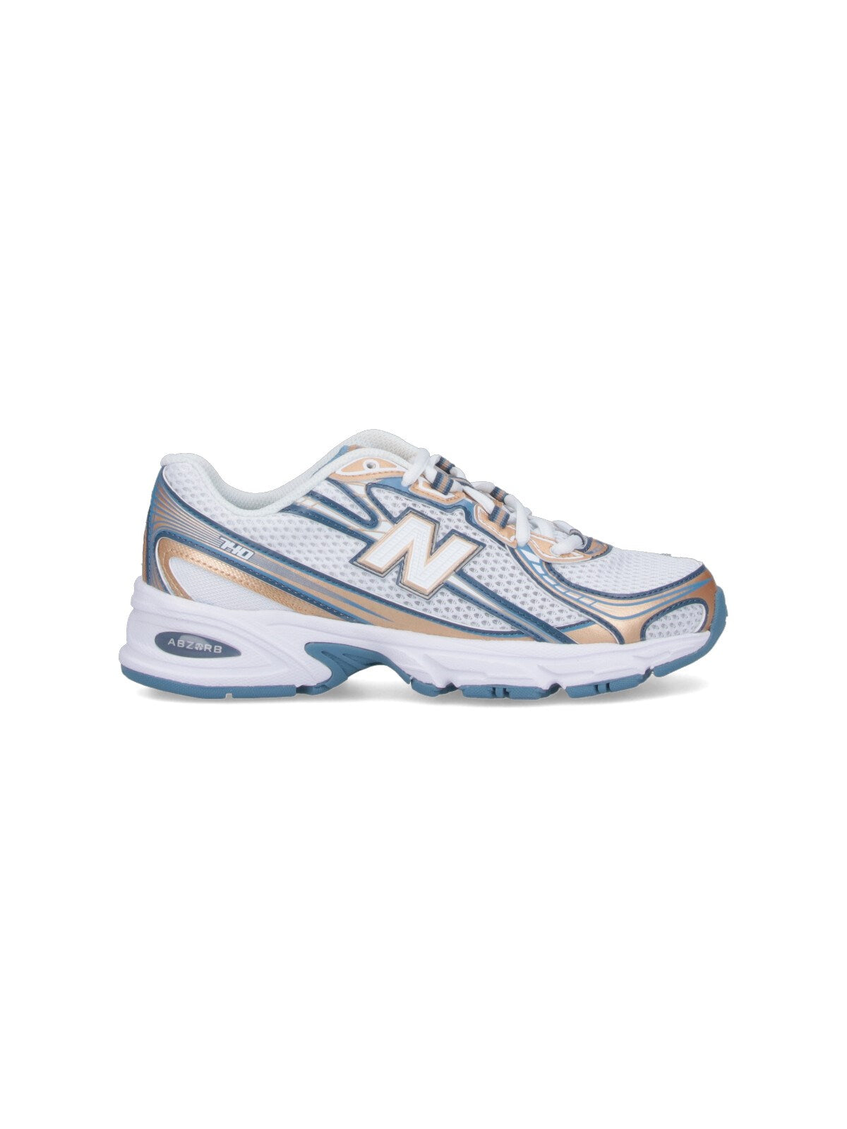 New Balance 740 - White / Blue / Champagne Metallic