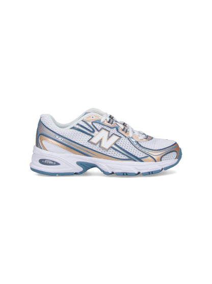 New Balance 740 - White / Blue / Champagne Metallic