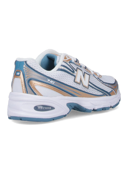 New Balance 740 - White / Blue / Champagne Metallic