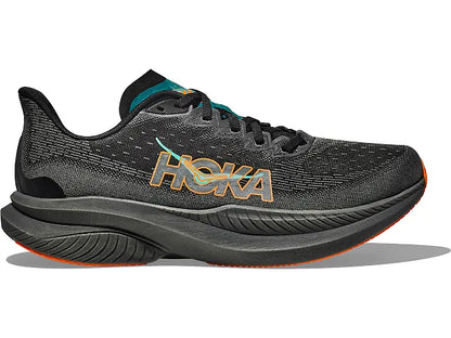 HOKA Mach 6 - Black / Electric Tangerine