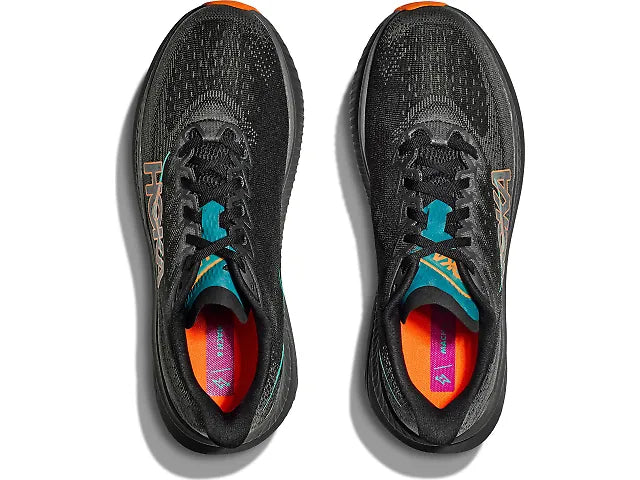 HOKA Mach 6 - Black / Electric Tangerine