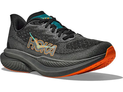 HOKA Mach 6 - Black / Electric Tangerine