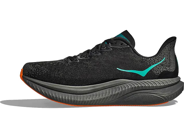 HOKA Mach 6 - Black / Electric Tangerine