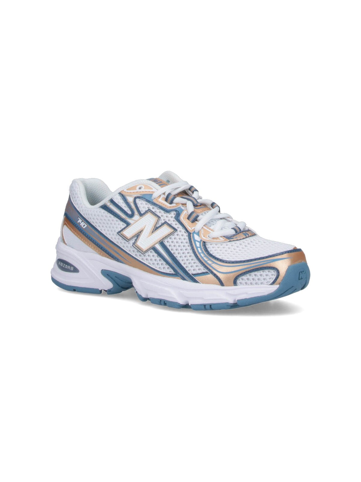 New Balance 740 - White / Blue / Champagne Metallic