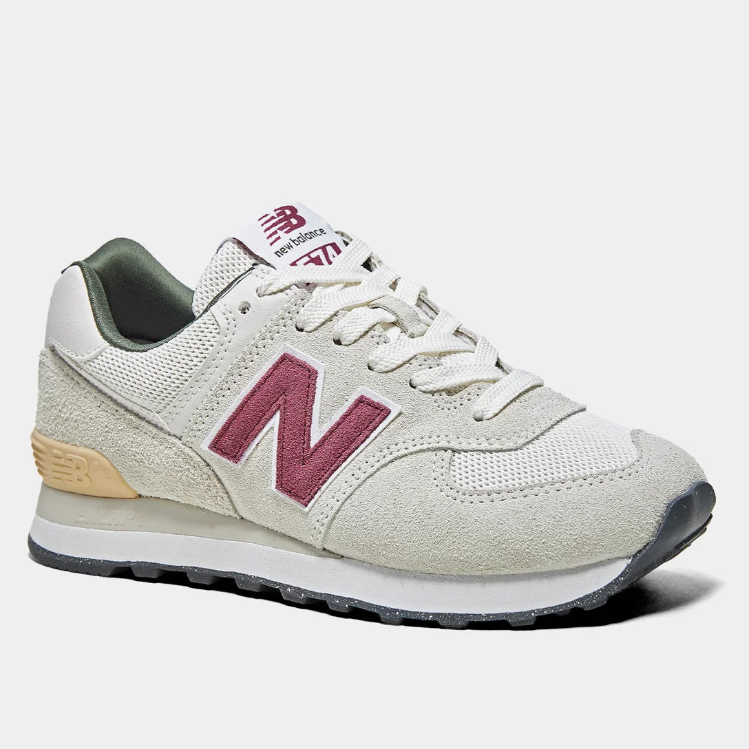 New Balance 574 - Beige / Burgundy