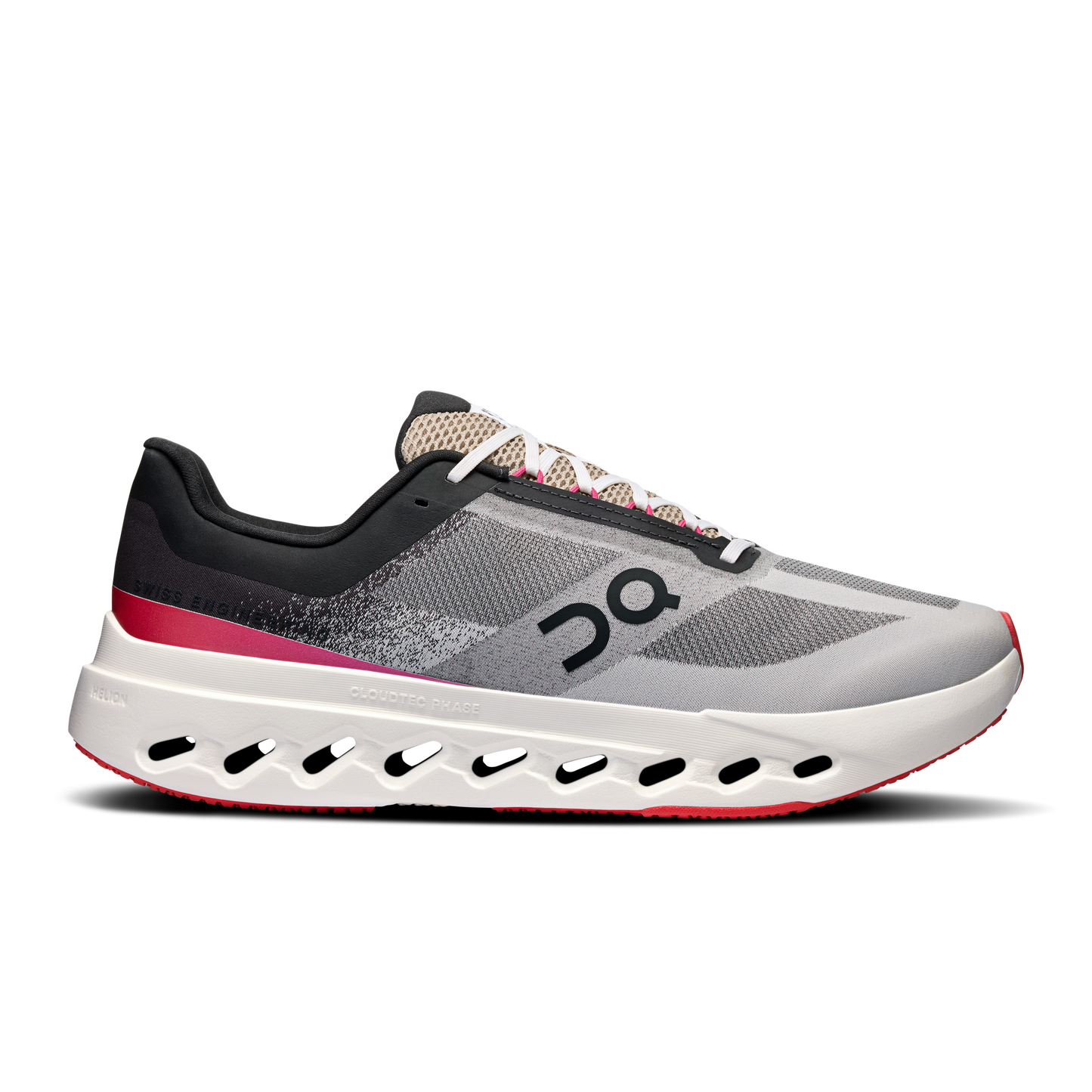 On Cloudsurfer Next - Black | Gray | Pink