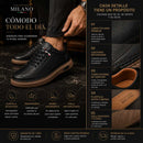 Milano zapatos de auténtico cuero italiano | 1 año de garantía
