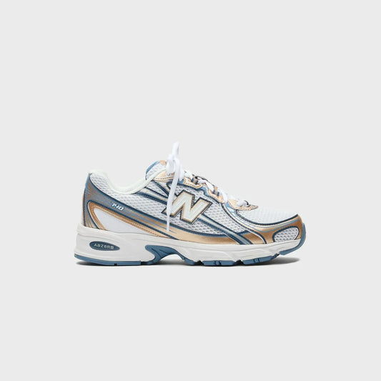 New Balance 740 - White / Blue / Champagne Metallic
