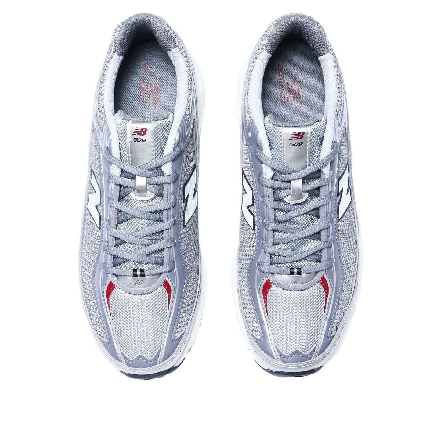 New Balance 509 - Silver / White / Red