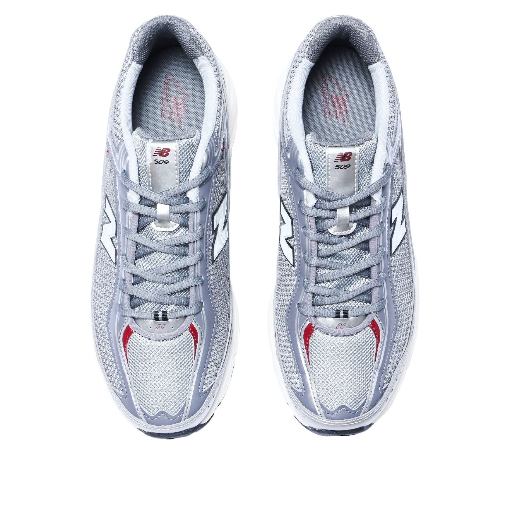 New Balance 509 - Silver / White / Red