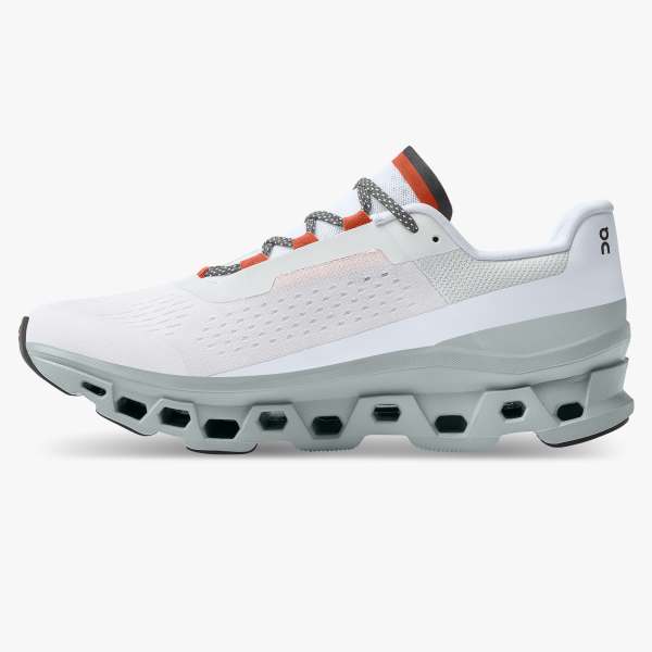 On Cloudmonster - White | Black
