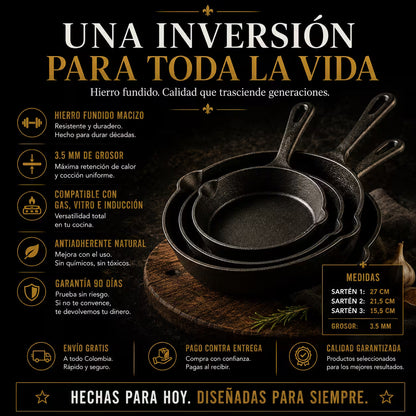 Colección Tradición™ Juego de 3 piezas (antiadherente)