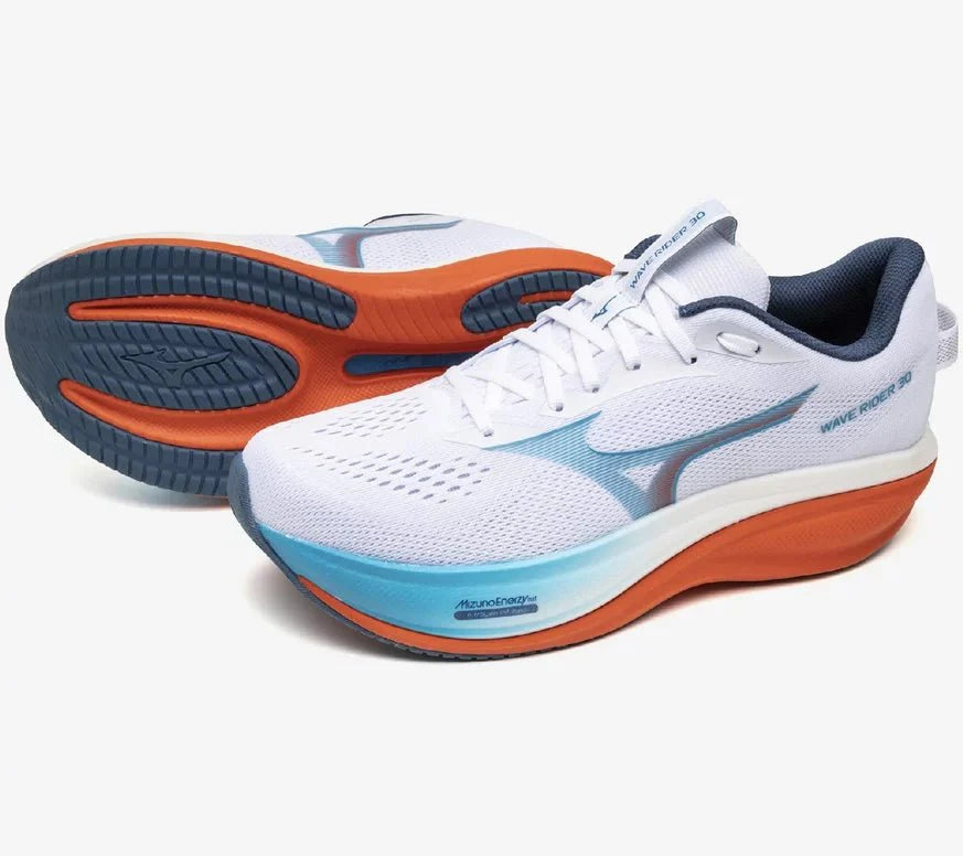 Mizuno Wave Rider 30 - White/Blue Jewel