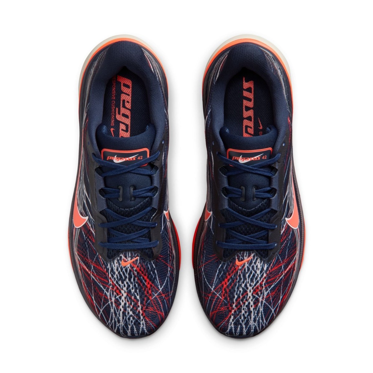 Nike Pegasus 42 - Obsidian/Light Bone/Bright Crimson