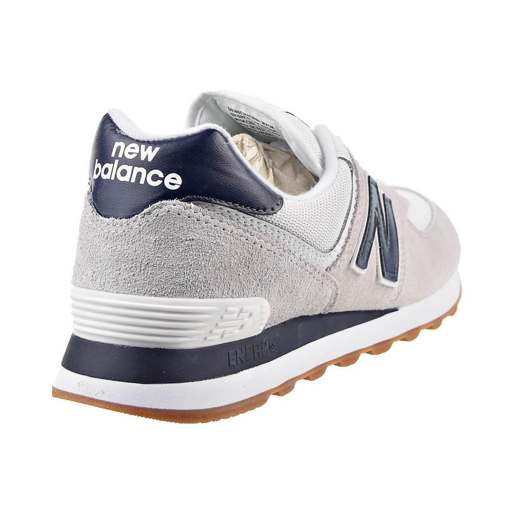 New Balance 574 - White with Navy and Gum