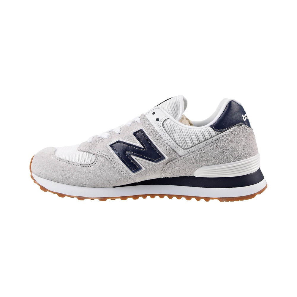 New Balance 574 - White with Navy and Gum