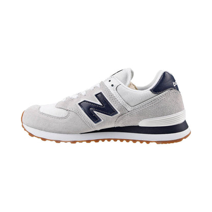 New Balance 574 - White with Navy and Gum